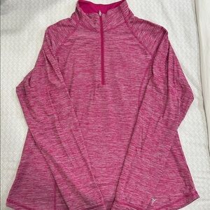 Old Navy 1/4 Zip Pink Activewear Top